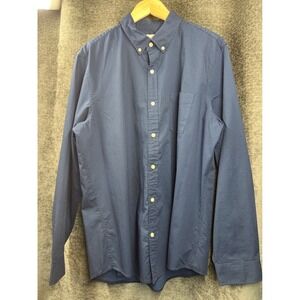 Gap Men's XL Slim Fit‎ Blue Micro Dot Button Down Shirt 100% Cotton